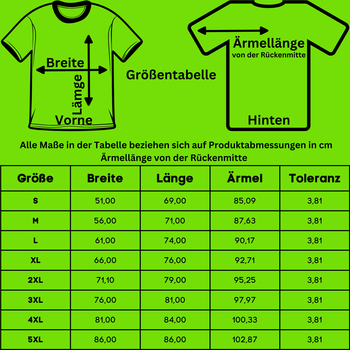 Hoodie Größentabelle Motiv Wir sind das Volk vorne