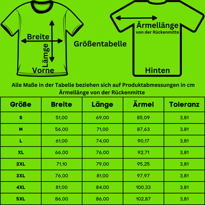 Hoodie Größentabelle Motiv Wir sind das Volk vorne