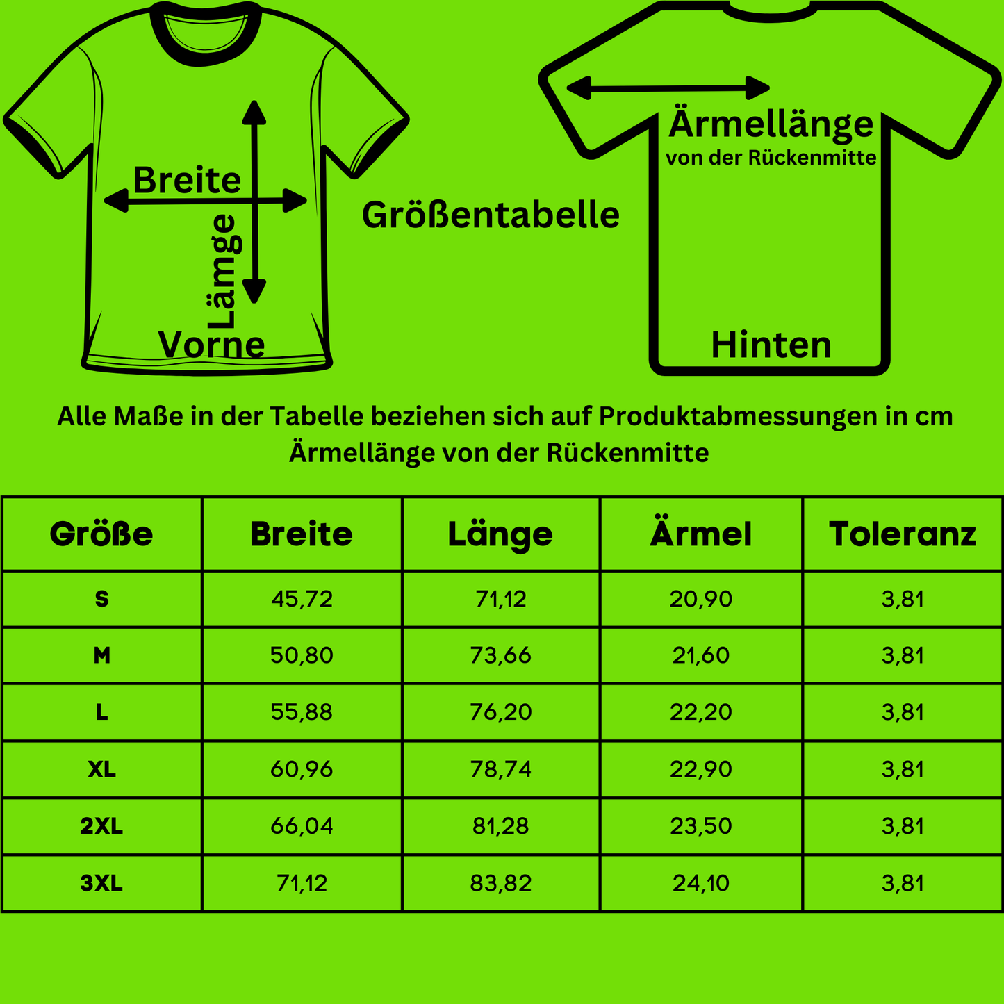 Softstyle T-Shirt Leck mich am A Groessentabelle